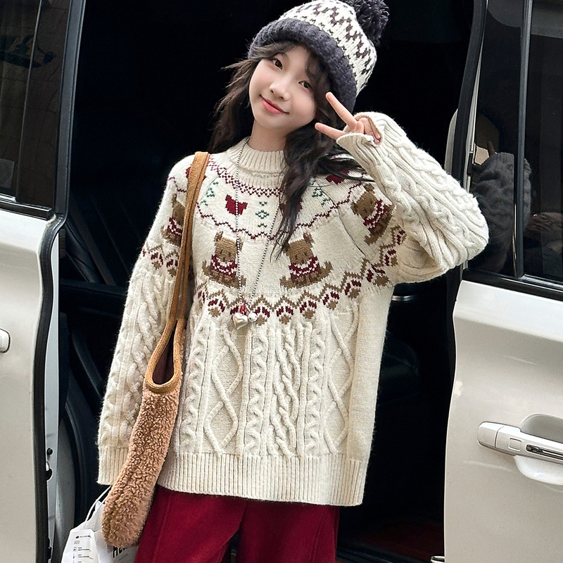 【11/29 10:00AM】提花加厚毛衣