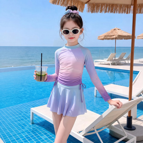 泳衣女儿童2026新款初中生女孩高颜值夏季分体泳衣裤美人鱼游泳衣