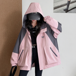 女童外套2026春装新款初中生女装连帽冲锋衣女大童洋气时髦衣服潮