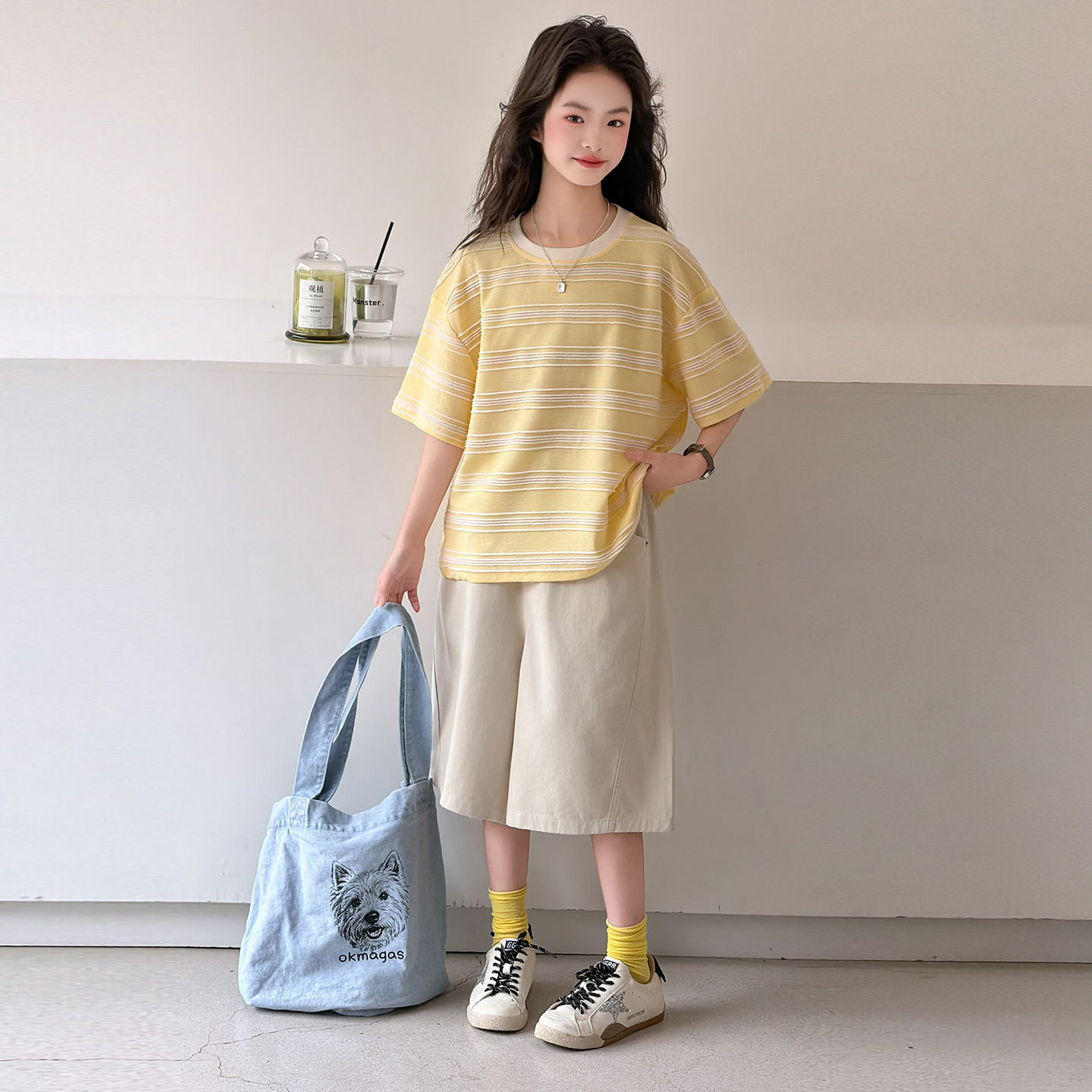 女童夏季套装2026新款女孩时尚短裤夏装初中生超好看时髦洋气衣服图片