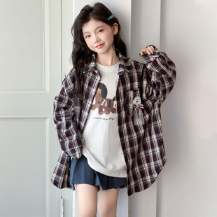 女童衬衫2026新款春装甜美女大童韩系超好看儿童宽松女孩独特漂亮