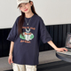 儿童卡通印花上衣洋气时髦体恤大童衣服t T恤夏装 清仓 女童短袖