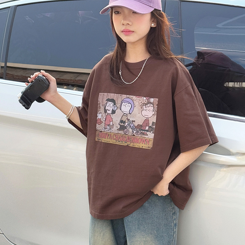 女童短袖T恤2026夏季新款儿童美式复古宽松上衣女大童休闲打底衫,童装/婴儿装/亲子装,T恤,淘宝优惠券,粉丝福利购,淘宝优惠卷