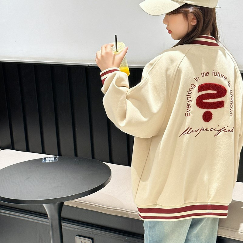 【清仓】女童棒球服大童春季休闲时髦外套儿童春秋洋气炸街春装