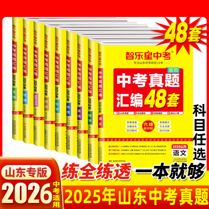2026版智乐星山东中考真题汇编25年山东十六地市中考真题名校模拟卷省统考真题新题型重组突破练九年级初三备考复习试卷超详解答案