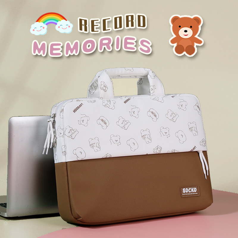 笔记本电脑16寸手提包女士新款气囊适用苹果MacBook 14华为联想15.6拯救者Y9000P单肩戴尔防水防震通勤斜跨包