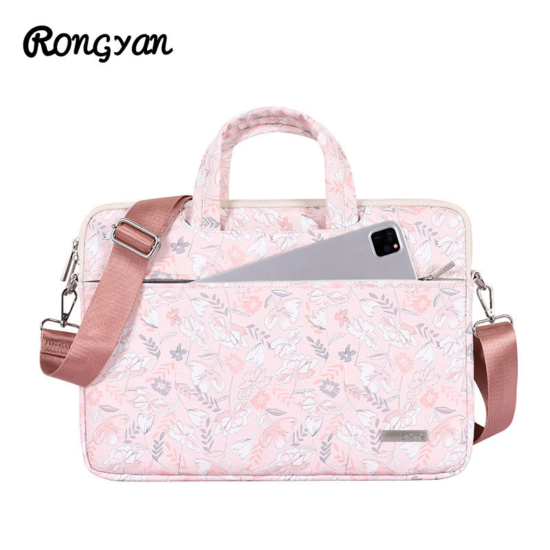 笔记本电脑包女手提高级感适用华为MateBook14寸华硕戴尔15.6联想16英寸通勤学生平板斜跨包手提公文单肩包