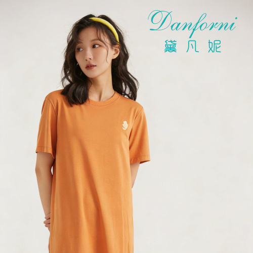 黛凡妮夏季甜美凉感短袖睡裙
