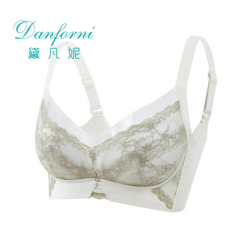 黛凡妮无磁中厚杯蕾丝文胸