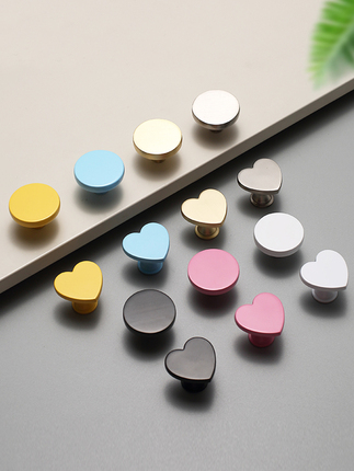 No-Drill Wardrobe Door Handle Single-Hole Colorful Round Drawer Handle Glass Door Adhesive Traceless Refrigerator Suction Cup