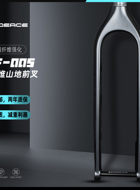 TIDEACE泰迪斯全碳纤维前叉山地车硬叉BOOST桶轴29er 29寸110*15