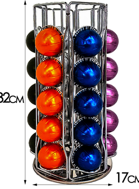 可旋转咖啡胶囊收纳架Vertuoline专用大号胶囊盒展示架旋转置物架