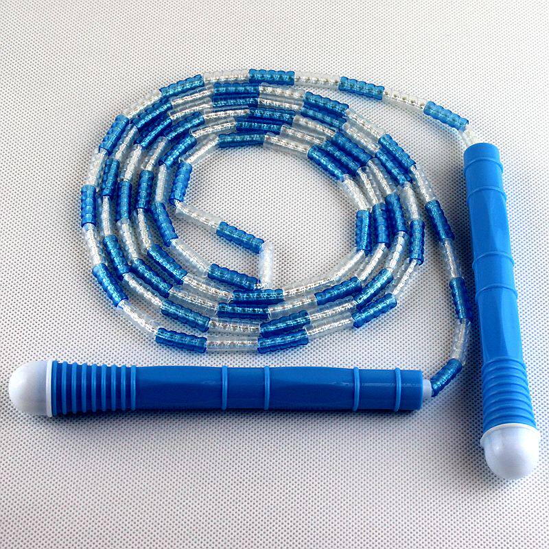 成人男女健身运动珠节跳绳 中小学生儿童花样竹节单人 群体跳绳子