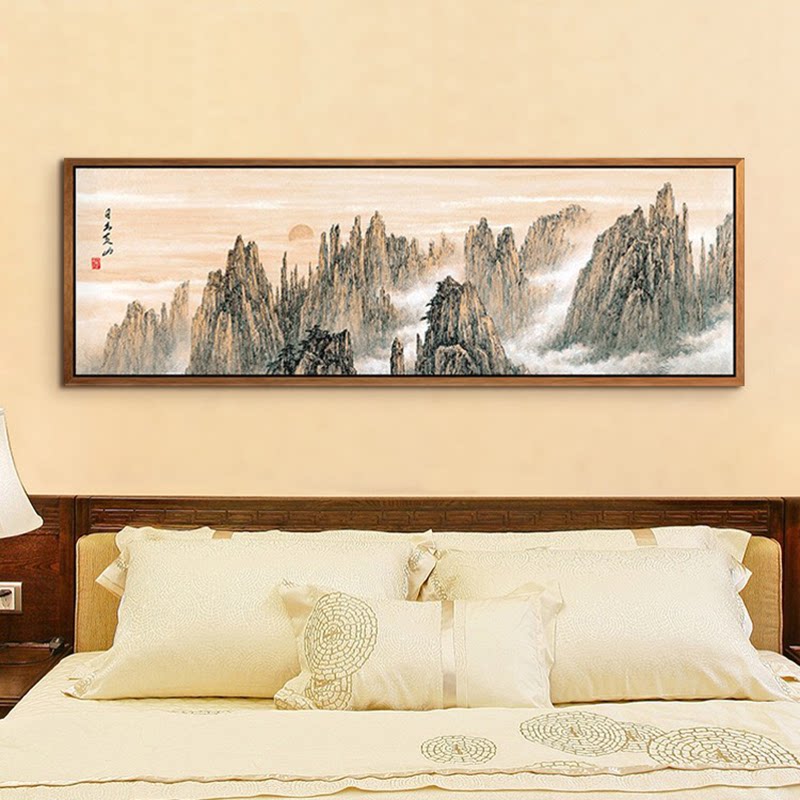 中式装饰画客厅卧室床头酒店样板房办公室墙上挂画国画禅山水意画
