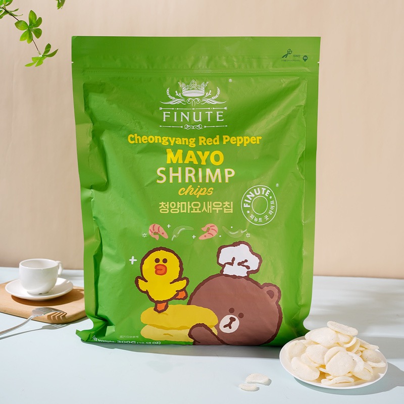Sam山姆代购膨化食品韩国趣莱福FINUTE青阳辣椒蛋黄酱味虾片300g