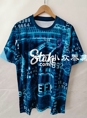 24-25冷门小众古迪逊公园潮牌球衣蓝色短袖速干透气足球服运动服