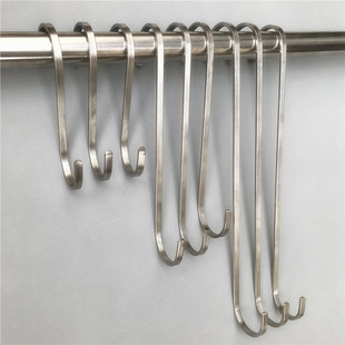 加长不锈钢S钩服装店挂钩s钩子扁s勾挂衣服展示陈列货架S型裤钩