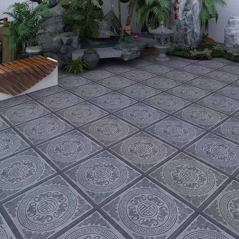 户外庭院院子地砖600x600地铺石拼花瓷砖室外花园生态防滑地板砖