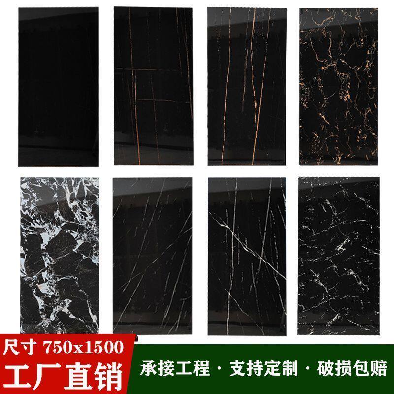 中国黑亮面瓷砖水景砖光面喷泉pc砖水池景观幕墙防暴晒顺风水招财