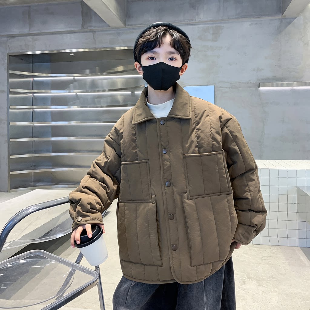 儿童装男童秋冬款加厚外套新款男