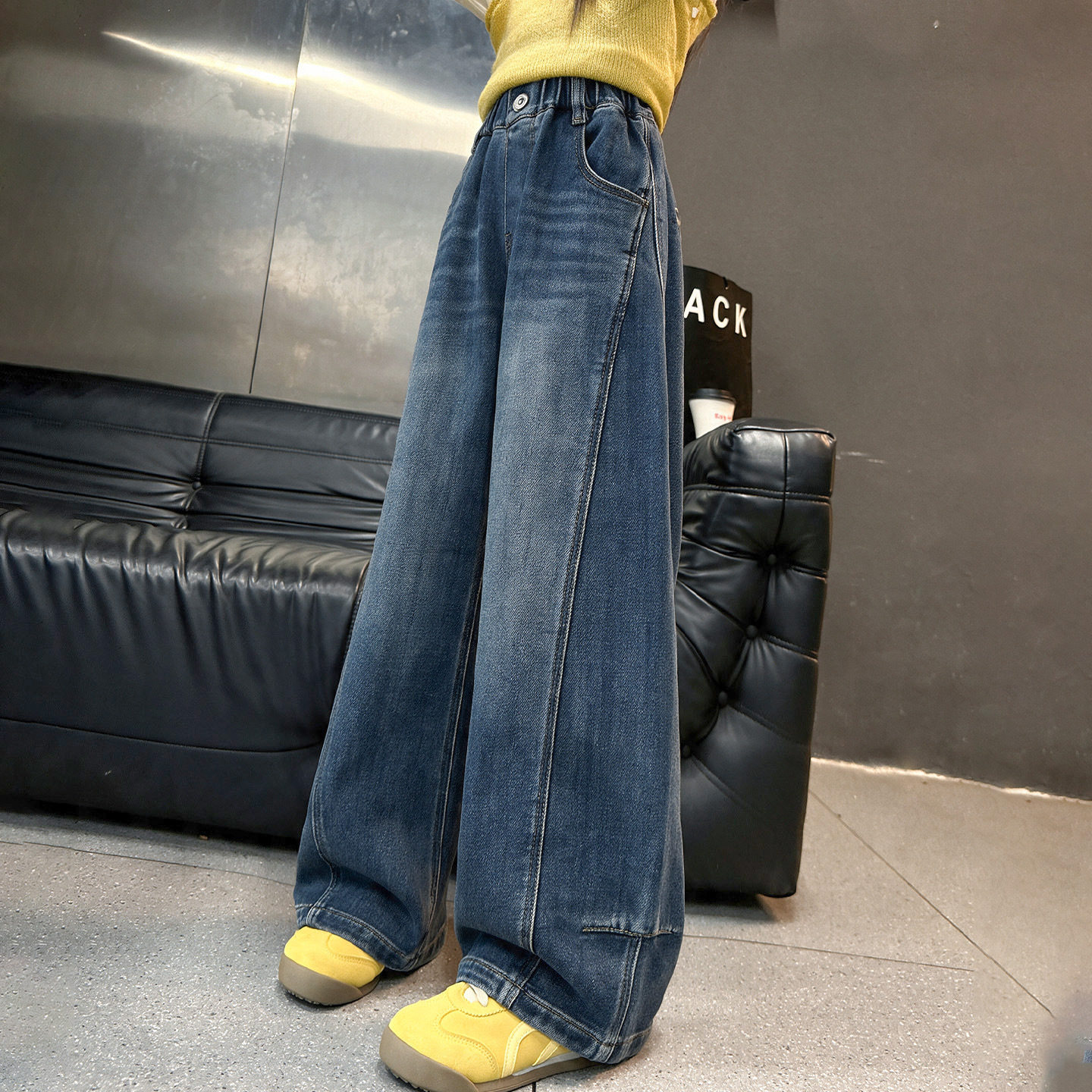 女童牛仔裤秋装2026新款韩系直筒