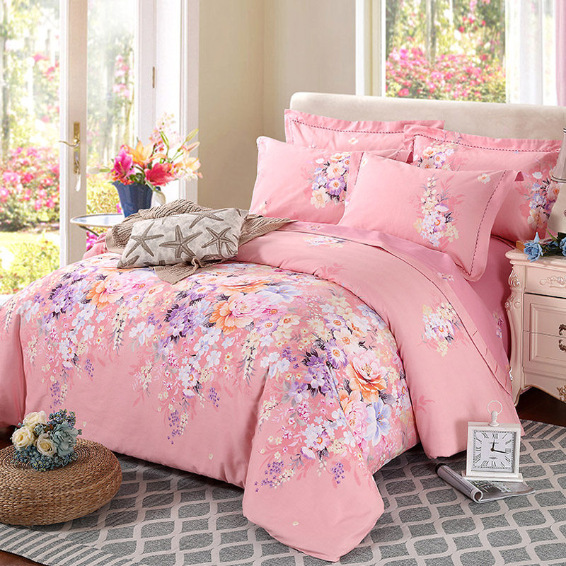 小清新简约四件套全棉加厚床单双人1.8m保暖纯棉被套床上用品套件,床上用品,床品套件/四件套/多件套,淘宝优惠券,粉丝福利购,淘宝优惠卷