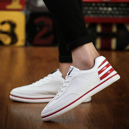板鞋男白色平底休闲鞋低帮鞋小白鞋秋季潮鞋韩版白鞋男鞋百搭鞋子