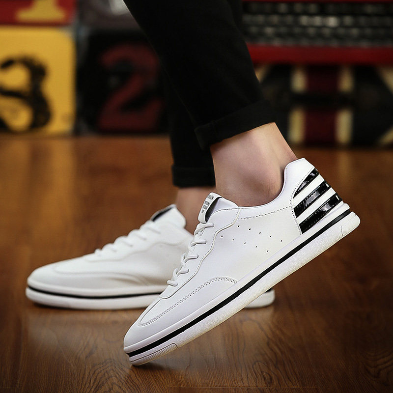 板鞋男白色平底休闲鞋低帮鞋小白鞋秋季潮鞋韩版白鞋男鞋百搭鞋子