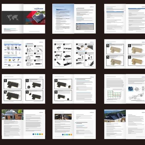 平面发电瓦新能源曲面发电瓦画册户用汉瓦施工安装宣传册设计印刷