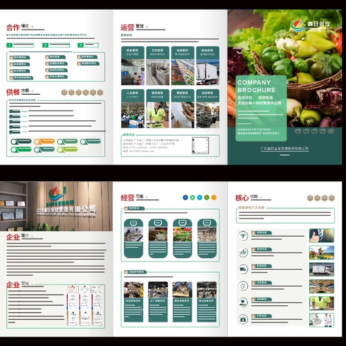 餐饮食材蔬菜配送食堂承包膳堂供餐方案运营管理菜品人员培训画册