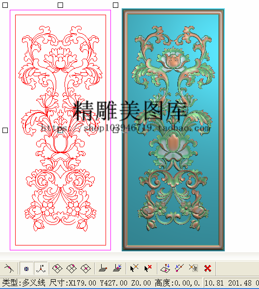 门板杨花靠背JDP精雕图浮雕雕刻图灰度图欧式背板 富贵洋花中板