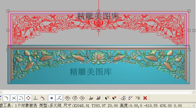 荷花鱼挂落精雕图镂空荷花鲤鱼精品莲花年年有余围板灰度浮雕图