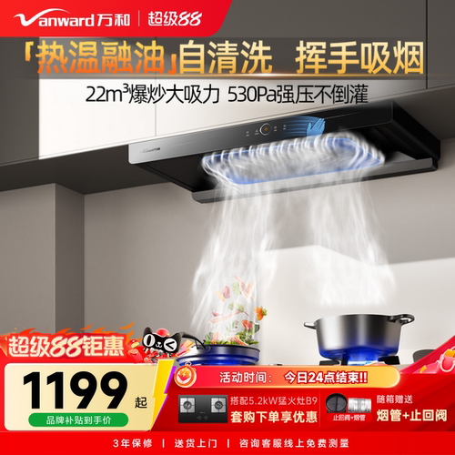 21吸力欧式挥手控烟机
