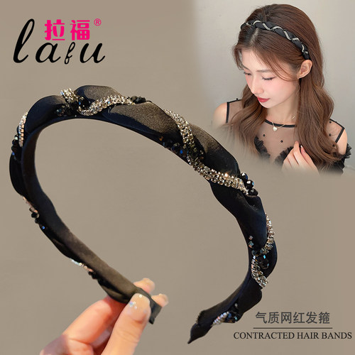 拉福发箍高端水钻高颅顶头箍头饰