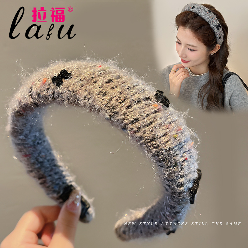 拉福发箍高颅顶新款蝴蝶结发卡女