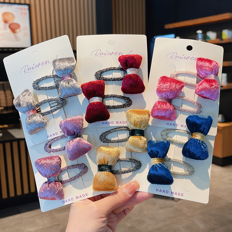 拉福边夹蝴蝶结侧边刘海发夹头饰