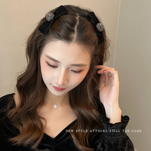 女侧边前额刘海发卡一字夹