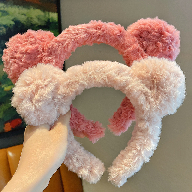 拉福发箍毛绒高颅顶秋冬洗脸头箍