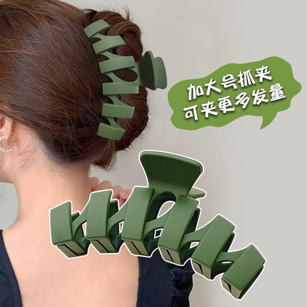 网红发夹女后脑勺大号抓夹发量多发卡头发鲨鱼夹子超大号盘发头饰
