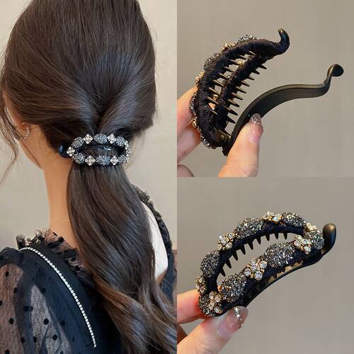 拉福抓夹水钻韩国扭扭夹发夹头饰