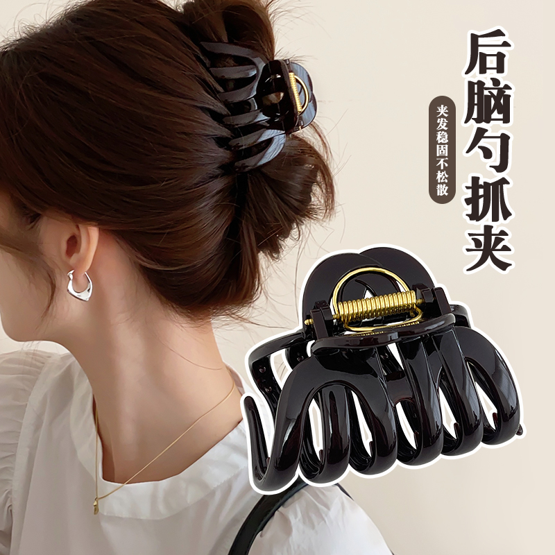 拉福抓夹亚克力日韩后脑勺发夹女