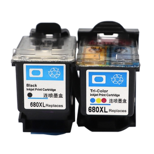 雄彩适用惠普680XL连喷墨盒HP deskjet 1115 1118 2130 2135 2138 4538 4678黑彩喷墨打印机一体机油墨水墨盒