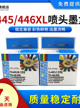 雄彩适用CANON佳能PG-445 CL-446喷头墨盒TS204 TS304 TS3140 TS3340黑彩色打印机MX494 TR4540连喷墨盒墨水