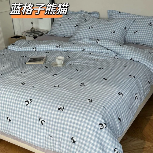 竹纱棉四件套INS风柔软舒服