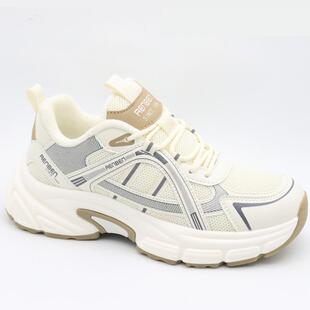 冬季 透气网面棉鞋 新款 轻便跑步鞋 潮 加绒保暖运动鞋 人本女鞋