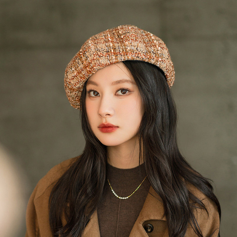 贝雷帽逛街复古小香风女秋