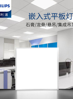 飞利浦LED灯盘600x600平板灯嵌入式平板灯办公室工程面板灯RC037V