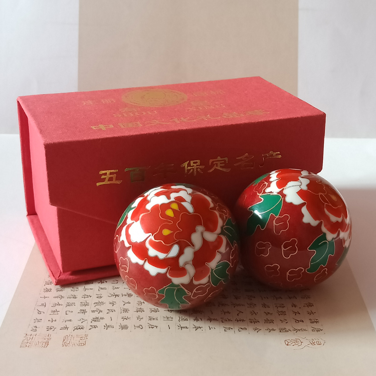 保定铁球景泰蓝健身球手指活动