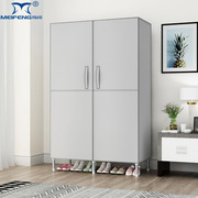 Simple wardrobe rental room with open-door cloth wardrobe steel pipe bold reinforcement strong and durable storage hanging wardrobe