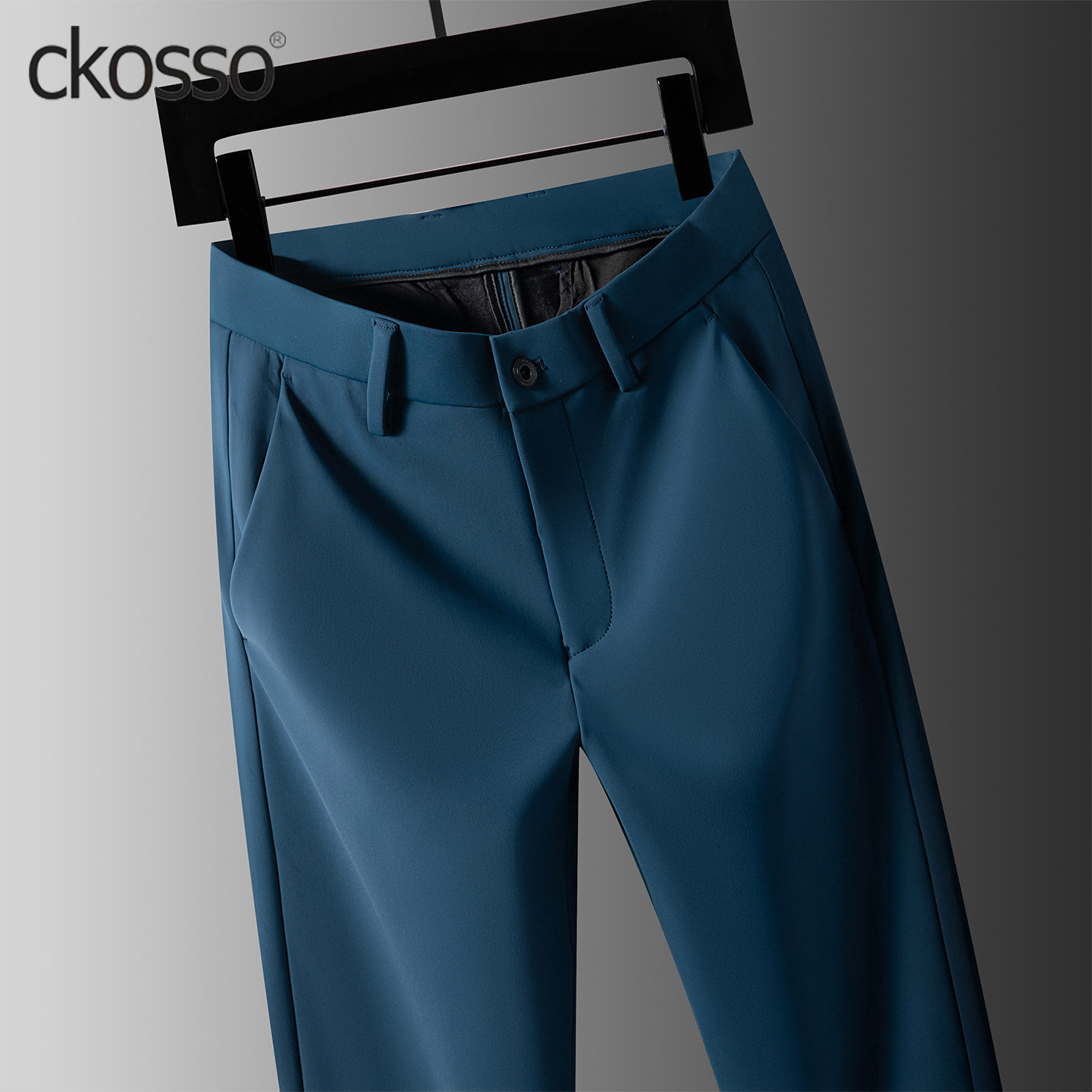 加绒弹力休闲西裤男款冬季保暖修身直筒长裤子新款轻商务通勤男裤